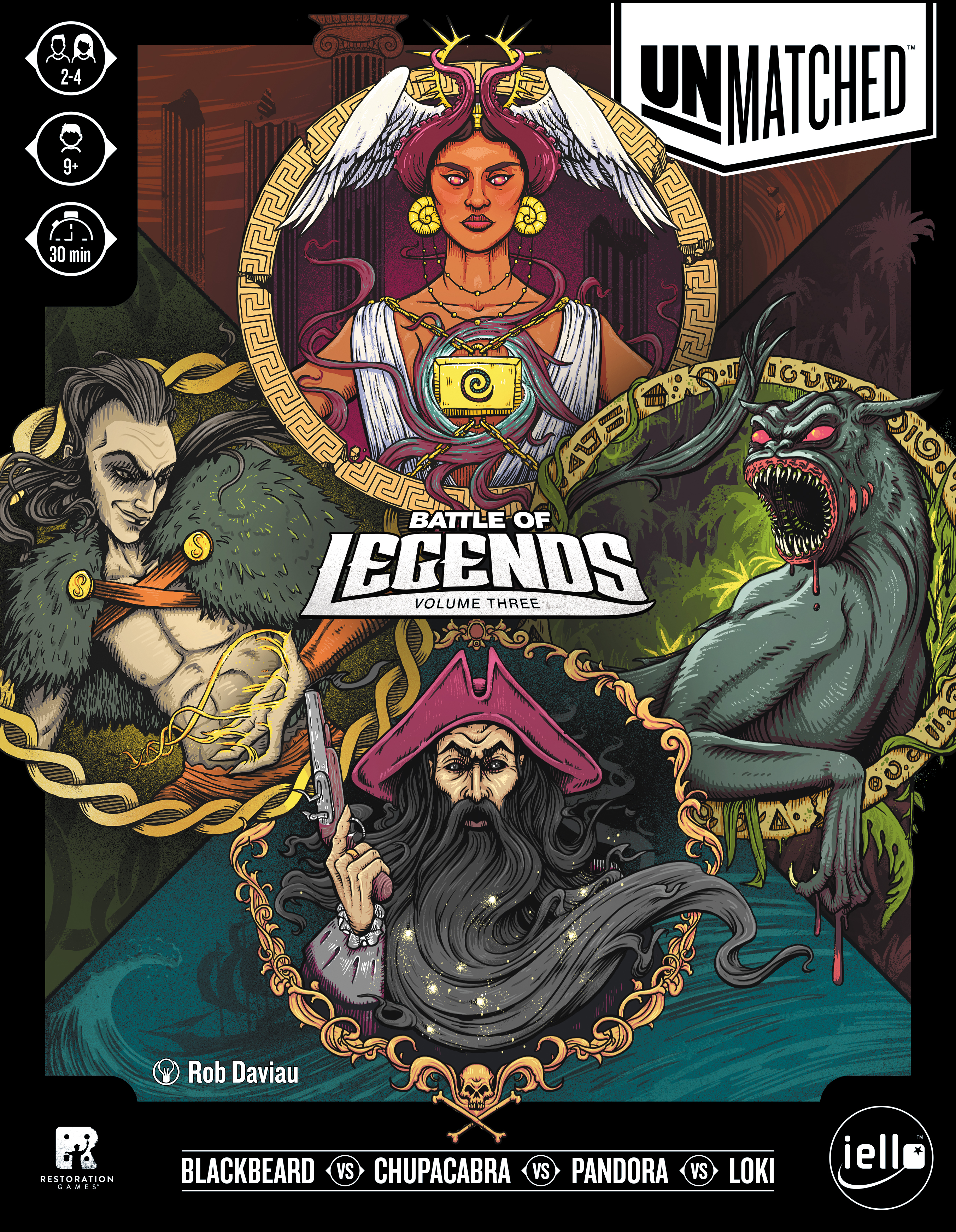 Unmatched Battle of Legends Vol. 3 Blackbeard Chupacabra Pandora Loki