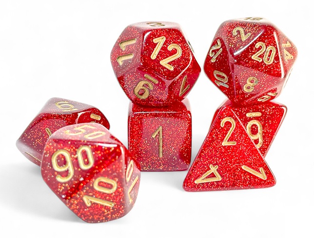 Glitter Mega Hedrals Ruby/gold (7)