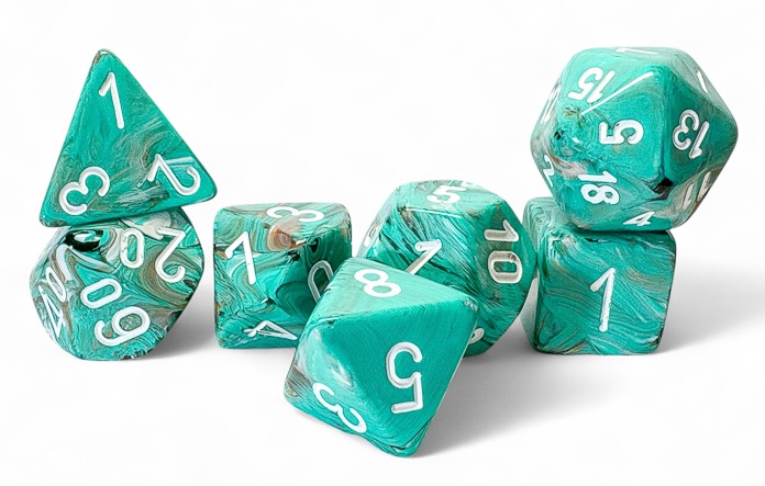 Marble Mega Hedrals Oxi-Copper/White (7)