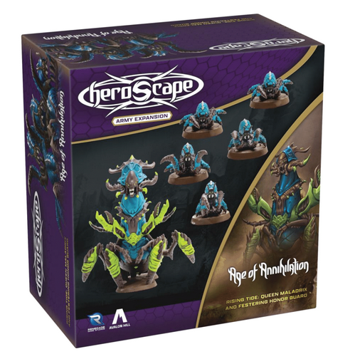 HeroScape Rising Tide Queen Maladrix & Festering Honor Guard Army Expansion