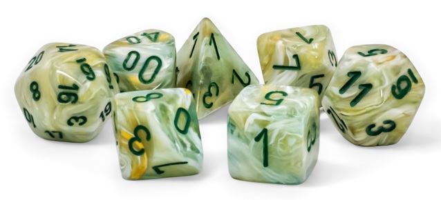Marble Mega Hedrals Green/dark green (7)
